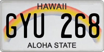 HI license plate GYU268