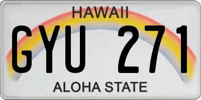 HI license plate GYU271