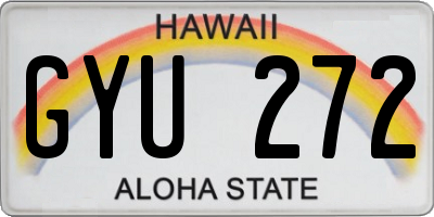 HI license plate GYU272