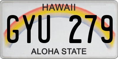 HI license plate GYU279