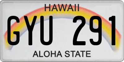 HI license plate GYU291