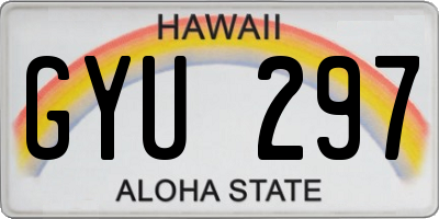 HI license plate GYU297