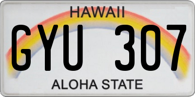 HI license plate GYU307
