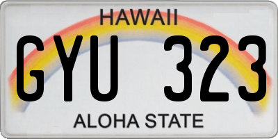 HI license plate GYU323