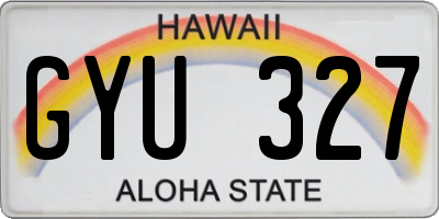 HI license plate GYU327