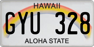 HI license plate GYU328