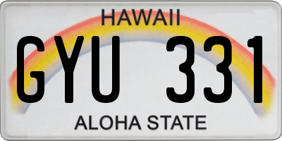 HI license plate GYU331
