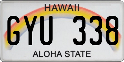 HI license plate GYU338
