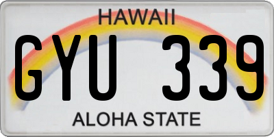 HI license plate GYU339