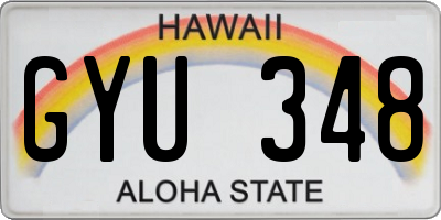 HI license plate GYU348