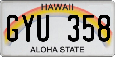 HI license plate GYU358