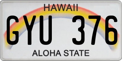 HI license plate GYU376