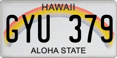 HI license plate GYU379