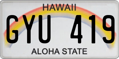 HI license plate GYU419