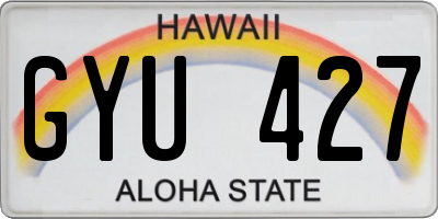 HI license plate GYU427