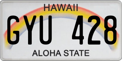 HI license plate GYU428
