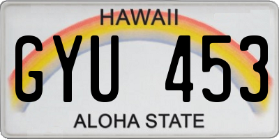 HI license plate GYU453