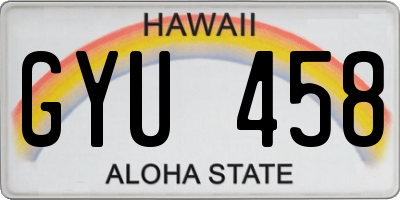 HI license plate GYU458