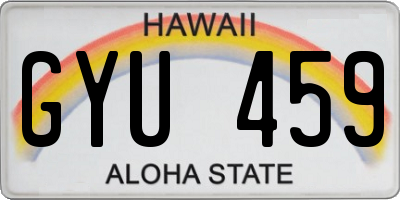 HI license plate GYU459