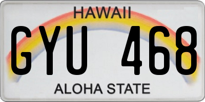 HI license plate GYU468
