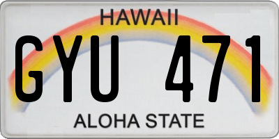 HI license plate GYU471