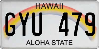 HI license plate GYU479
