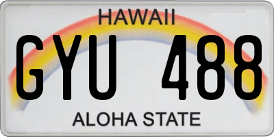 HI license plate GYU488
