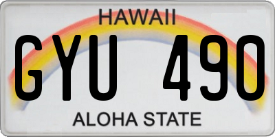 HI license plate GYU490
