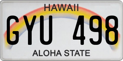 HI license plate GYU498