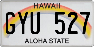 HI license plate GYU527
