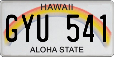 HI license plate GYU541