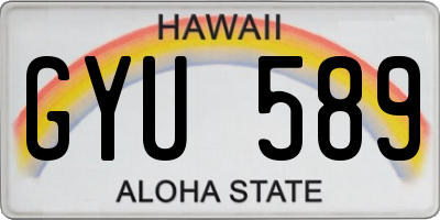 HI license plate GYU589