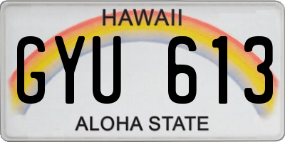 HI license plate GYU613