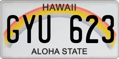 HI license plate GYU623