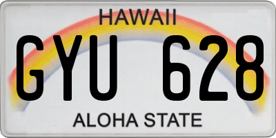 HI license plate GYU628