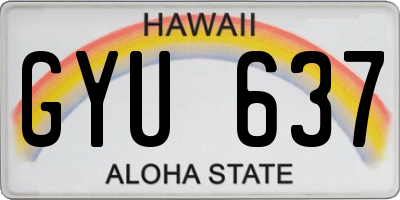 HI license plate GYU637