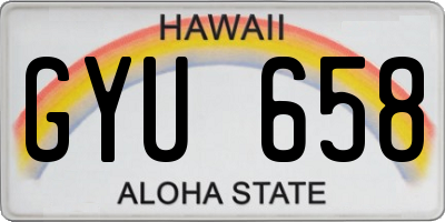 HI license plate GYU658