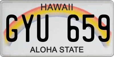 HI license plate GYU659