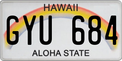 HI license plate GYU684