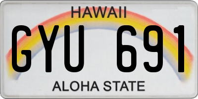 HI license plate GYU691