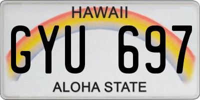 HI license plate GYU697