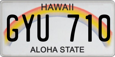 HI license plate GYU710