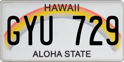 HI license plate GYU729