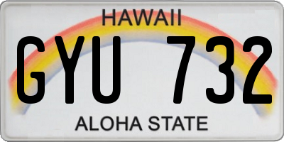 HI license plate GYU732
