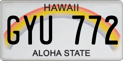 HI license plate GYU772