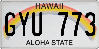 HI license plate GYU773