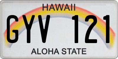 HI license plate GYV121