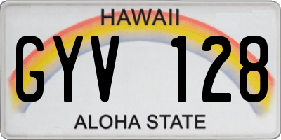 HI license plate GYV128