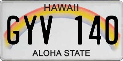HI license plate GYV140