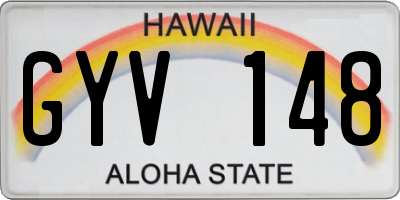 HI license plate GYV148